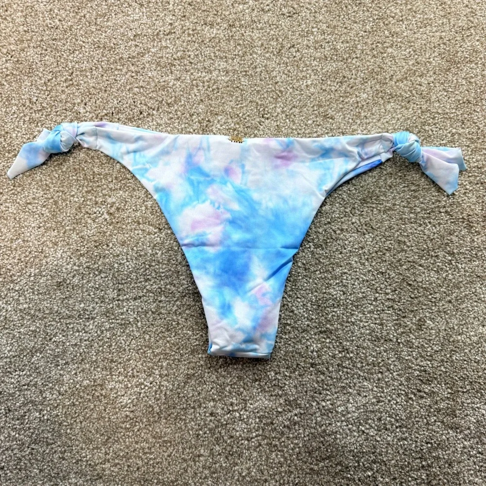 PHAX Swimwear Women Azul Tie Dye Latin Bikini Bottom Blue Purple Medium NEW Swim